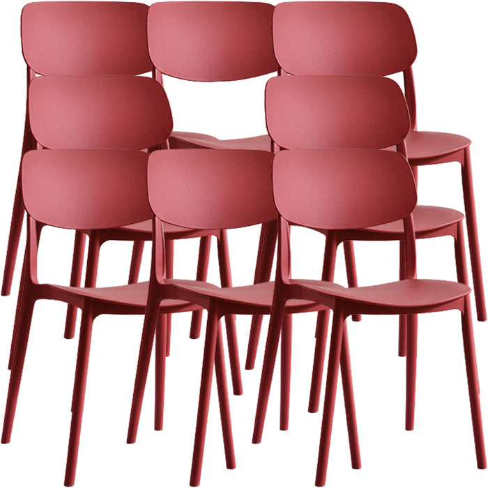 Contemporary Indoor Plastic Open Back Stacking Dining Side Chair