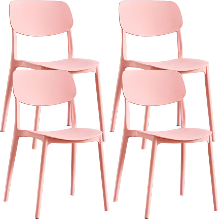 Contemporary Indoor Plastic Open Back Stacking Dining Side Chair