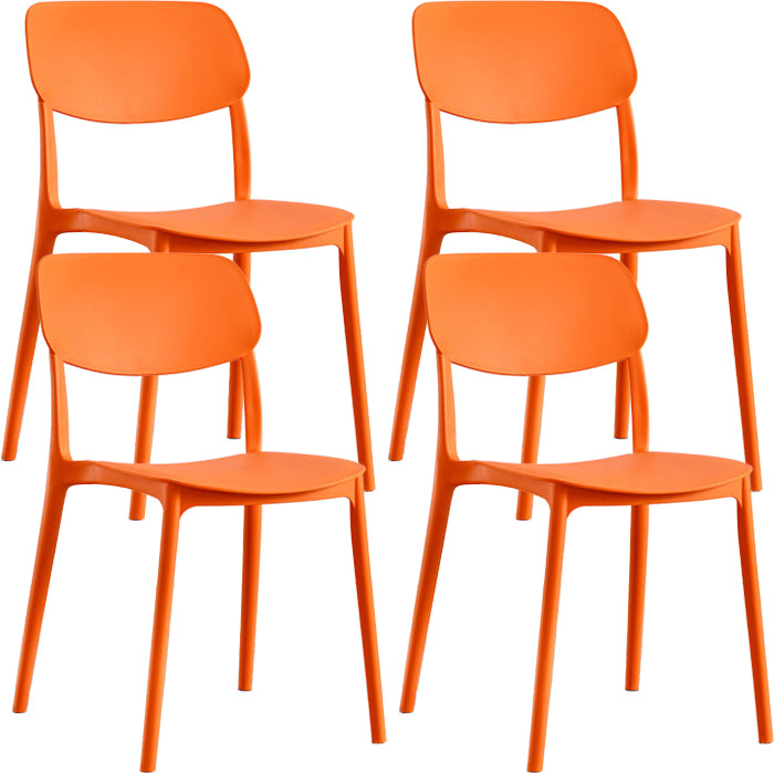 Contemporary Indoor Plastic Open Back Stacking Dining Side Chair