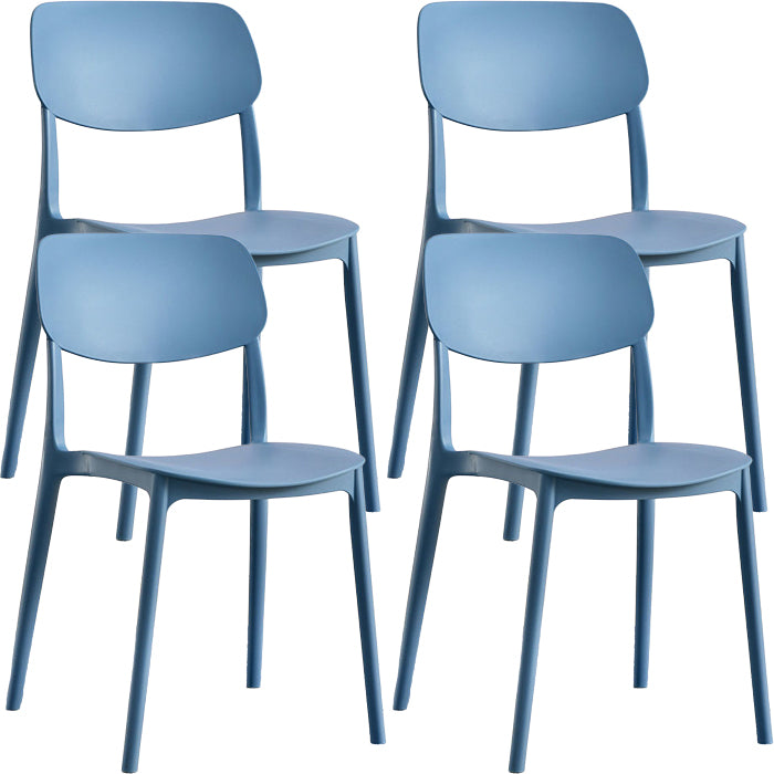 Contemporary Indoor Plastic Open Back Stacking Dining Side Chair
