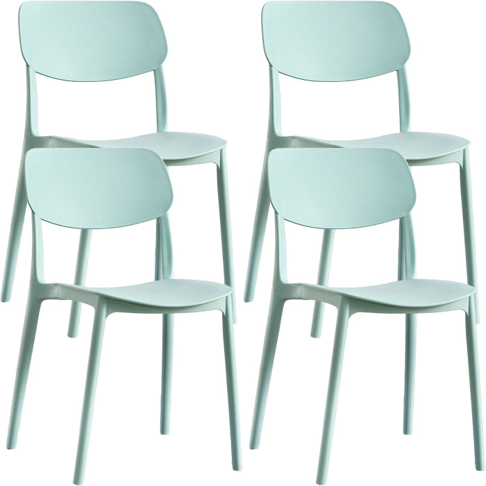 Contemporary Indoor Plastic Open Back Stacking Dining Side Chair