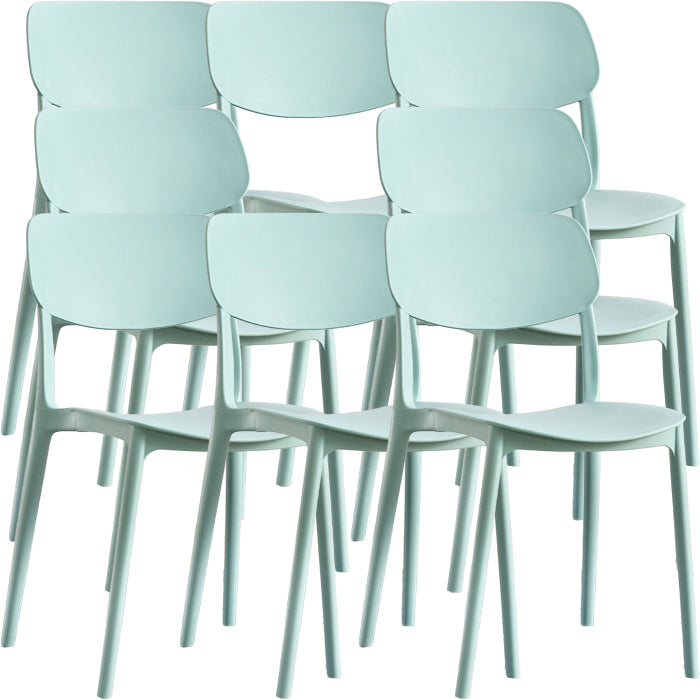 Contemporary Indoor Plastic Open Back Stacking Dining Side Chair