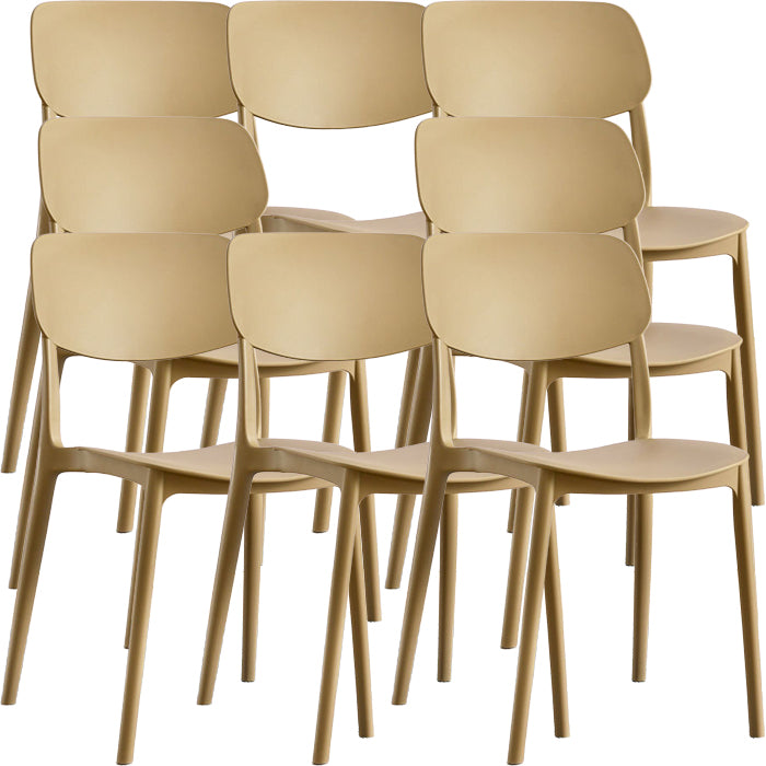 Contemporary Indoor Plastic Open Back Stacking Dining Side Chair