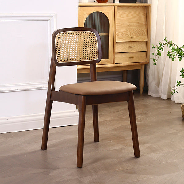 Contemporary Solid Wood Indoor Open Back Armless Dining Chair