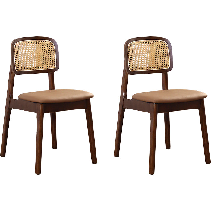 Contemporary Solid Wood Indoor Open Back Armless Dining Chair