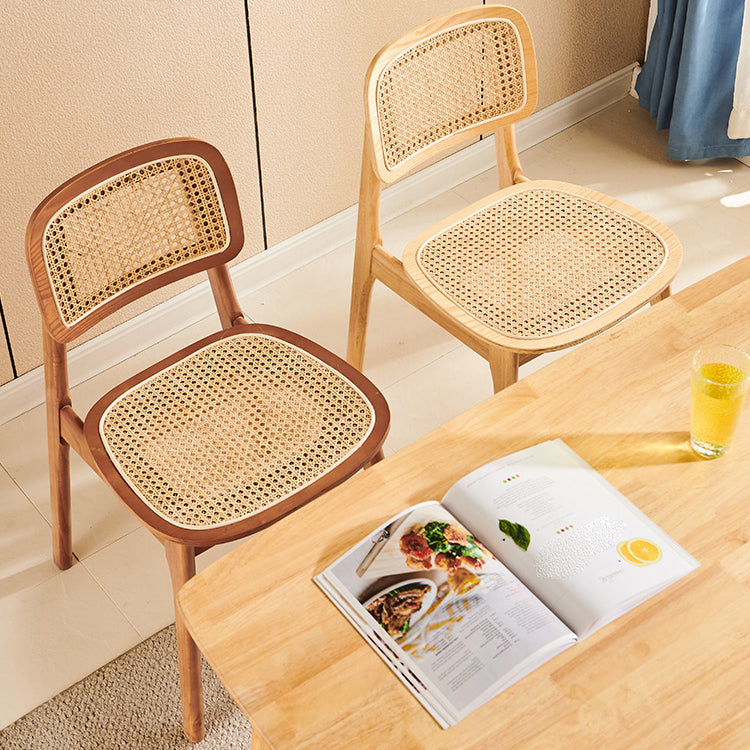 Contemporary Solid Wood Indoor Open Back Armless Dining Chair