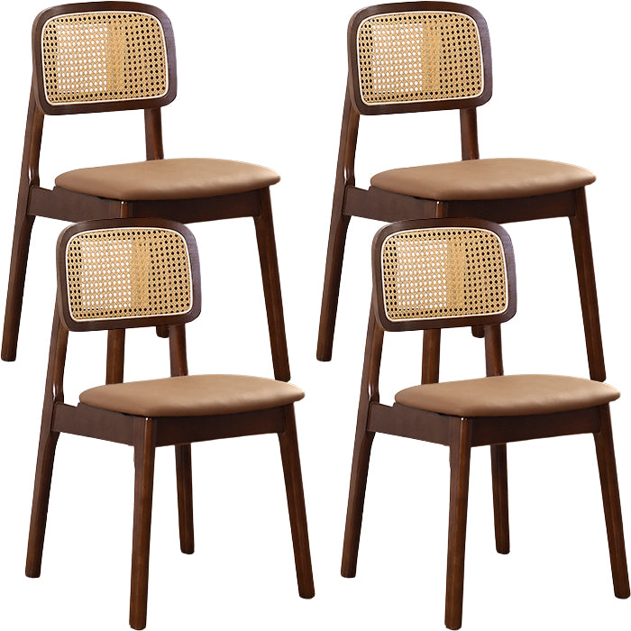 Contemporary Solid Wood Indoor Open Back Armless Dining Chair