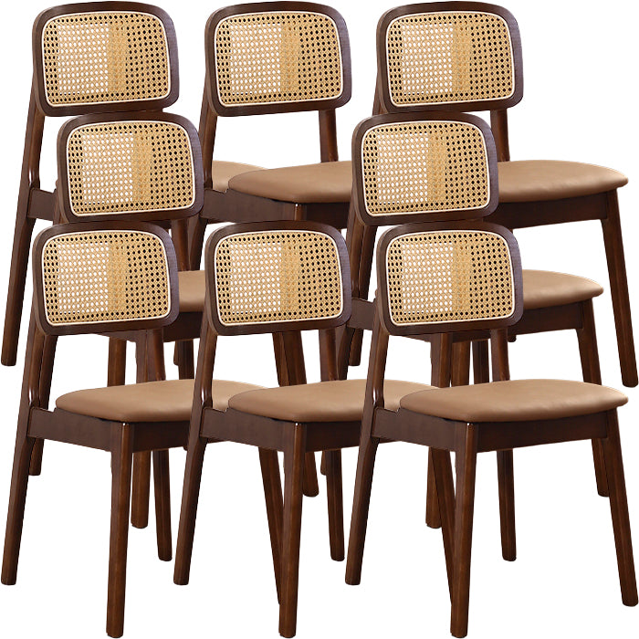 Contemporary Solid Wood Indoor Open Back Armless Dining Chair