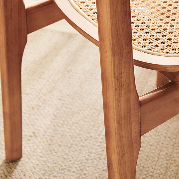 Contemporary Solid Wood Indoor Open Back Armless Dining Chair