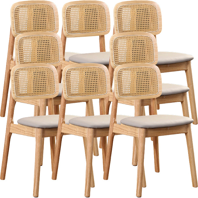 Contemporary Solid Wood Indoor Open Back Armless Dining Chair