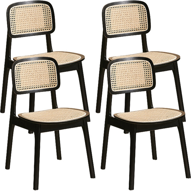 Contemporary Solid Wood Indoor Open Back Armless Dining Chair