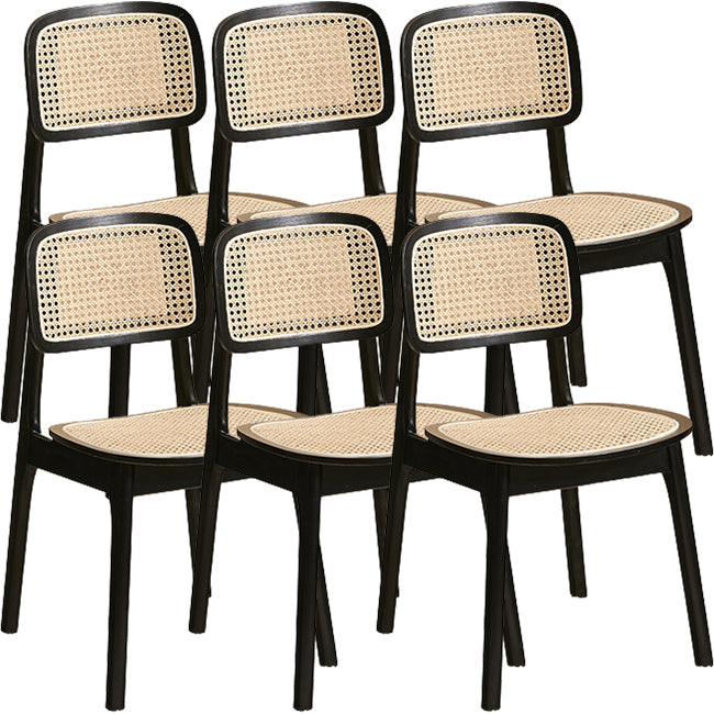 Contemporary Solid Wood Indoor Open Back Armless Dining Chair