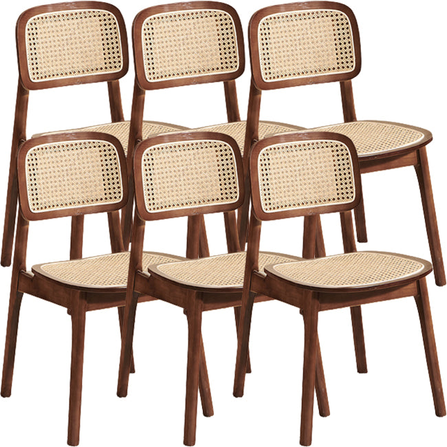 Contemporary Solid Wood Indoor Open Back Armless Dining Chair