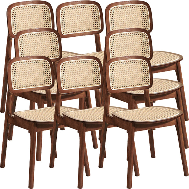 Contemporary Solid Wood Indoor Open Back Armless Dining Chair