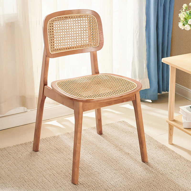 Contemporary Solid Wood Indoor Open Back Armless Dining Chair