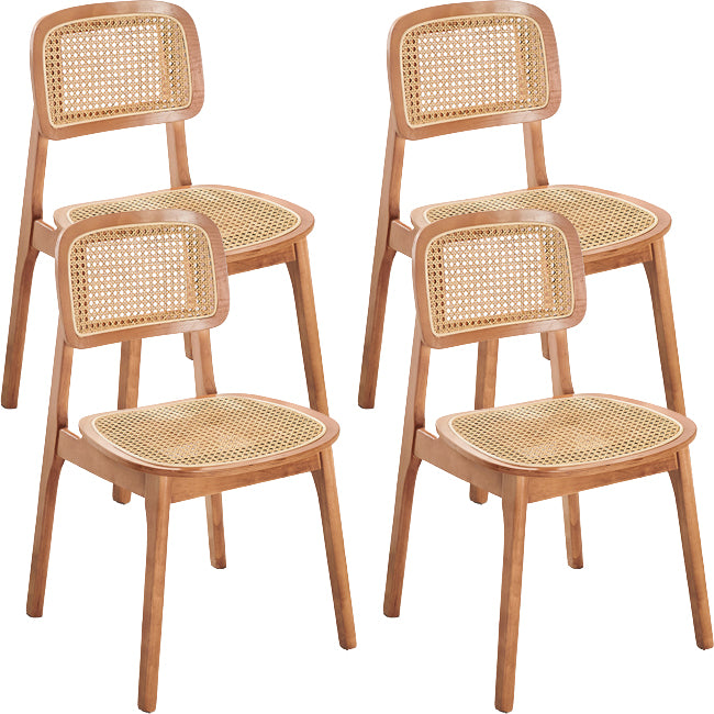 Contemporary Solid Wood Indoor Open Back Armless Dining Chair