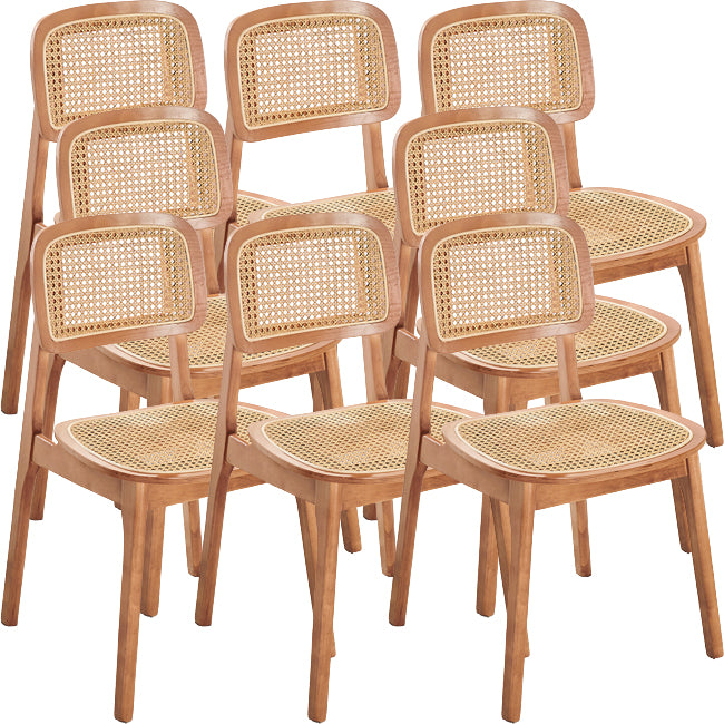 Contemporary Solid Wood Indoor Open Back Armless Dining Chair