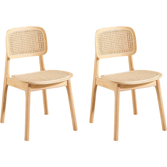 Contemporary Solid Wood Indoor Open Back Armless Dining Chair