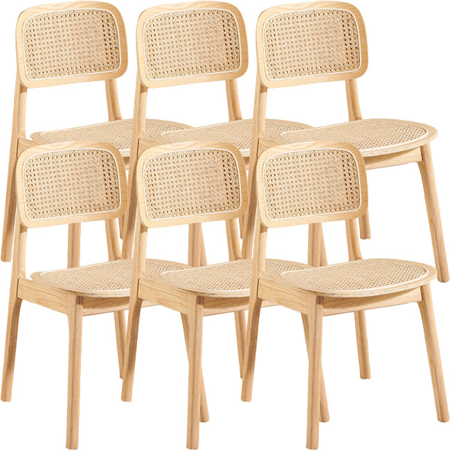 Contemporary Solid Wood Indoor Open Back Armless Dining Chair