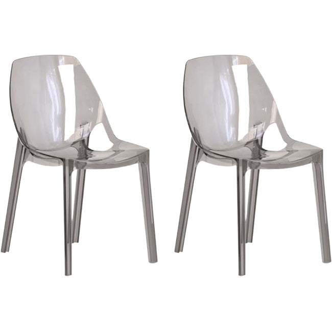 Dining Room Modern Plastic Armless Parsons Dining Side Chair