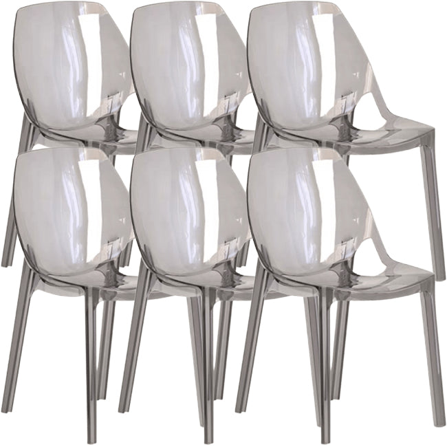 Dining Room Modern Plastic Armless Parsons Dining Side Chair