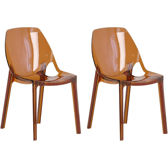Dining Room Modern Plastic Armless Parsons Dining Side Chair