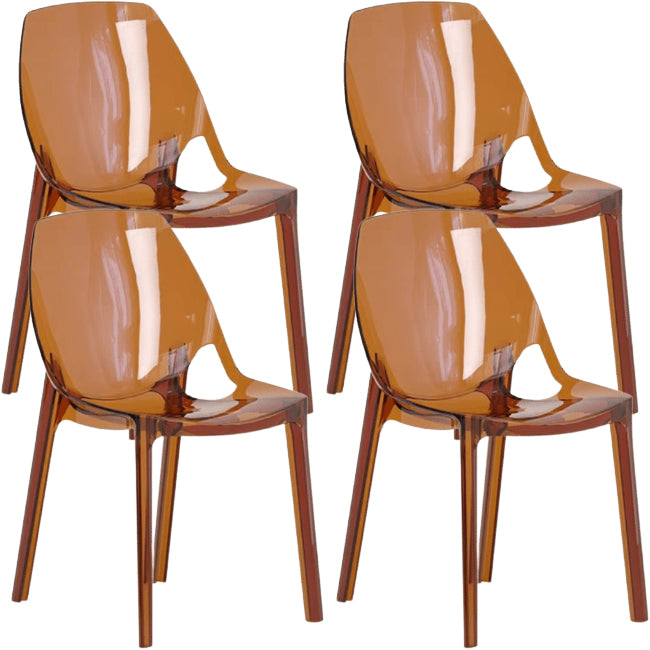 Dining Room Modern Plastic Armless Parsons Dining Side Chair