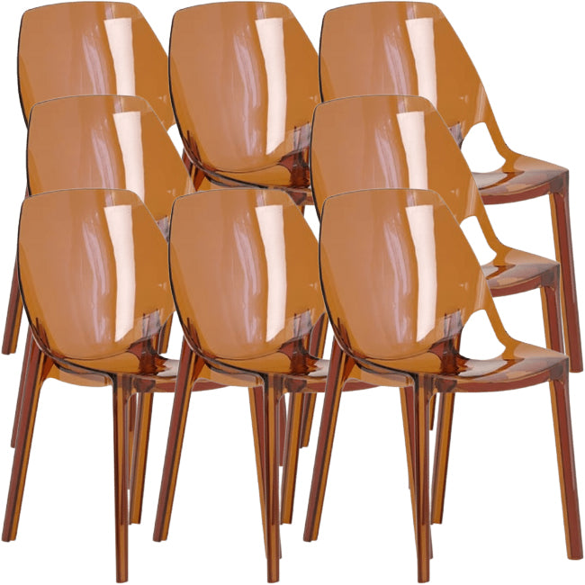 Dining Room Modern Plastic Armless Parsons Dining Side Chair