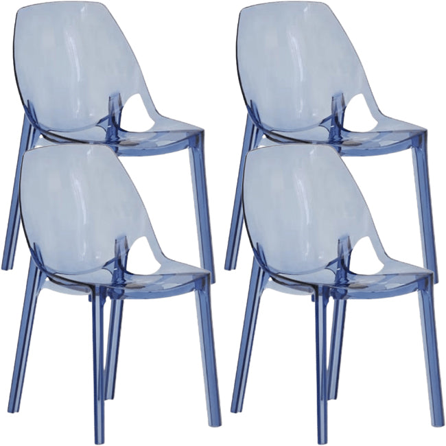 Dining Room Modern Plastic Armless Parsons Dining Side Chair