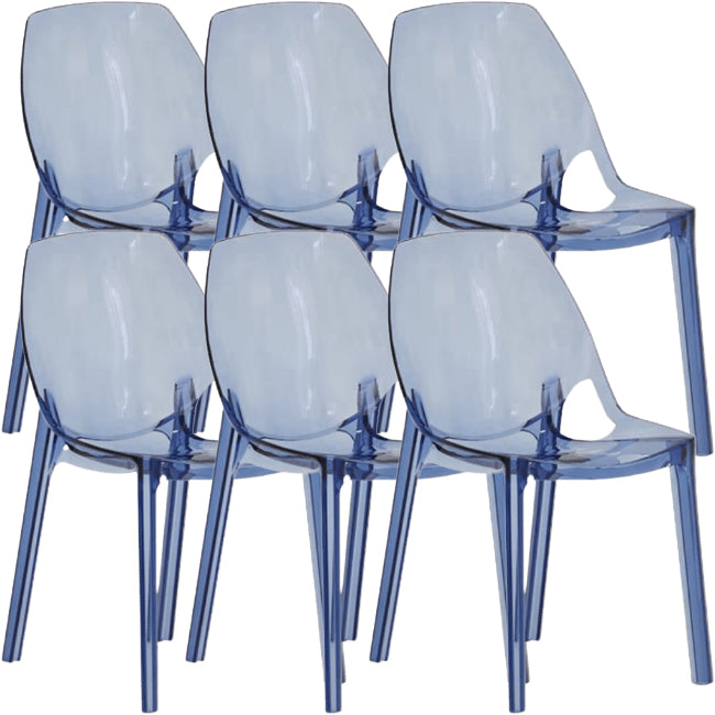 Dining Room Modern Plastic Armless Parsons Dining Side Chair