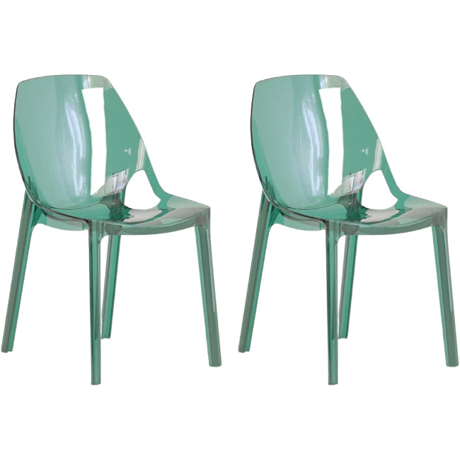 Dining Room Modern Plastic Armless Parsons Dining Side Chair