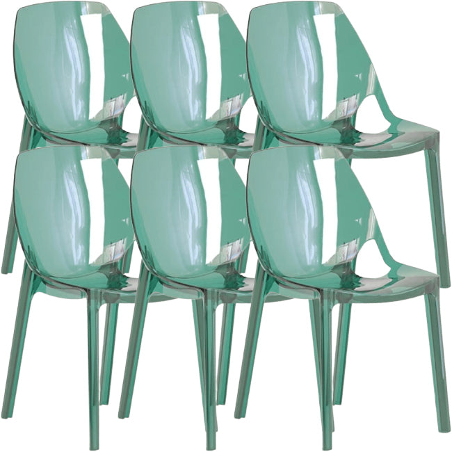 Dining Room Modern Plastic Armless Parsons Dining Side Chair