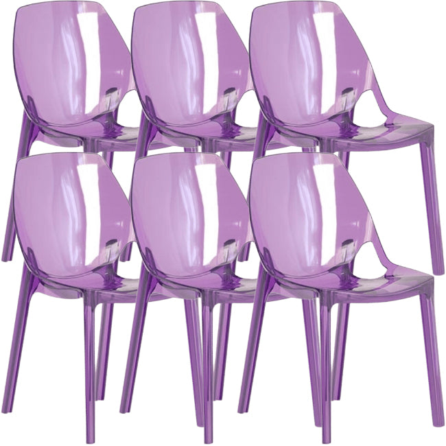 Dining Room Modern Plastic Armless Parsons Dining Side Chair