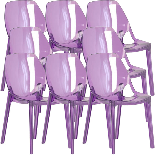 Dining Room Modern Plastic Armless Parsons Dining Side Chair
