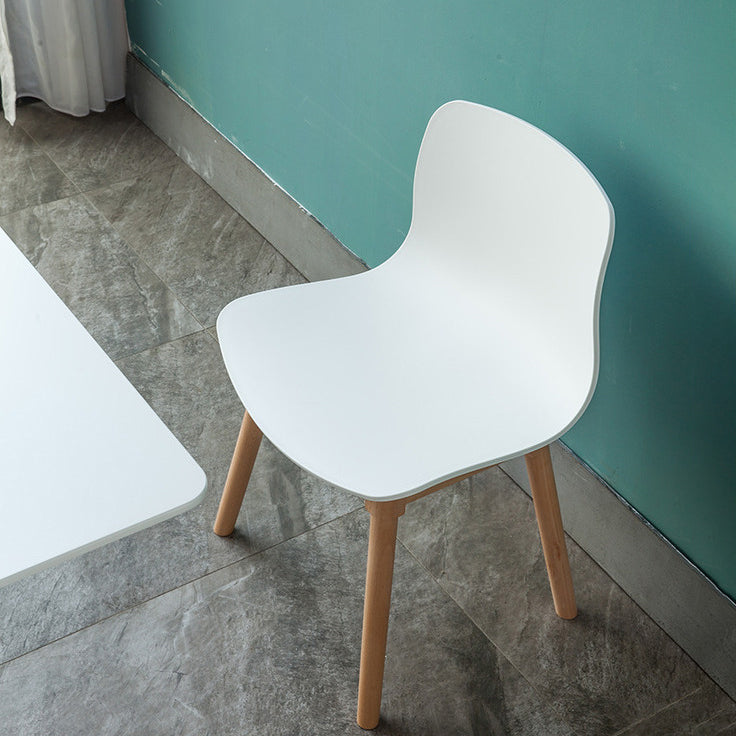 Contemporary Dining Room Wood Parsons Armless Dining Side Chair