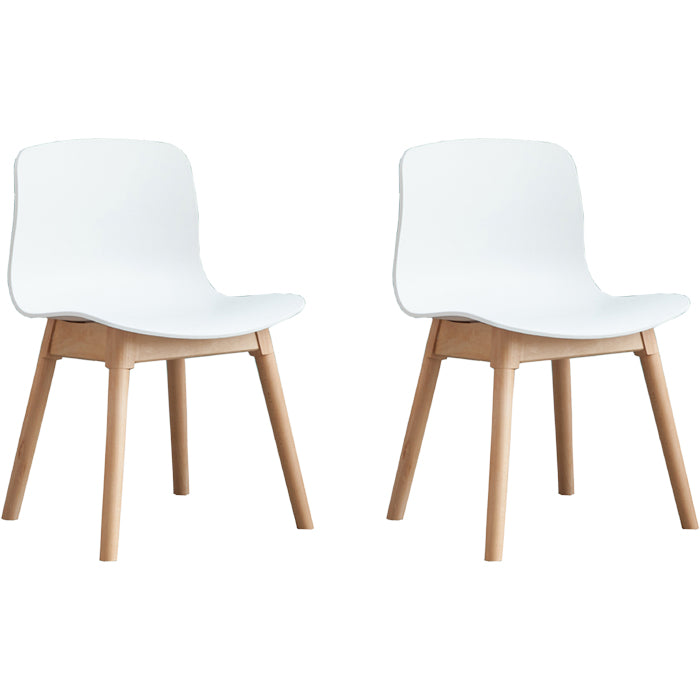 Contemporary Dining Room Wood Parsons Armless Dining Side Chair