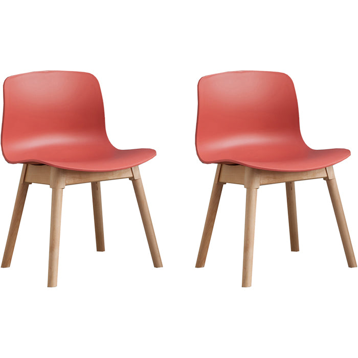 Contemporary Dining Room Wood Parsons Armless Dining Side Chair