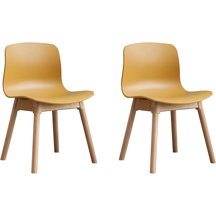 Contemporary Dining Room Wood Parsons Armless Dining Side Chair