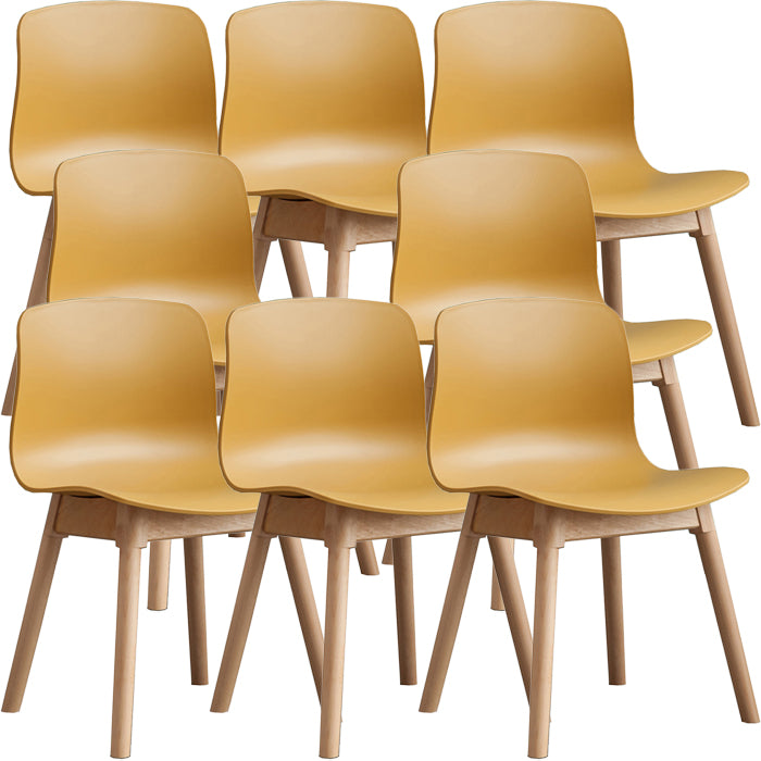 Contemporary Dining Room Wood Parsons Armless Dining Side Chair