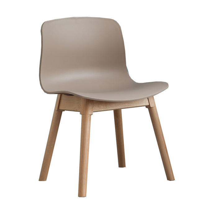 Contemporary Dining Room Wood Parsons Armless Dining Side Chair