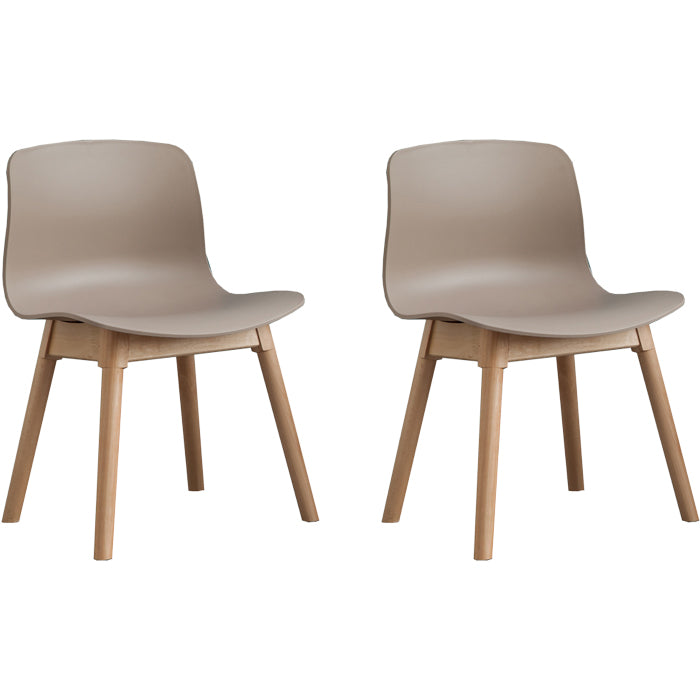 Contemporary Dining Room Wood Parsons Armless Dining Side Chair