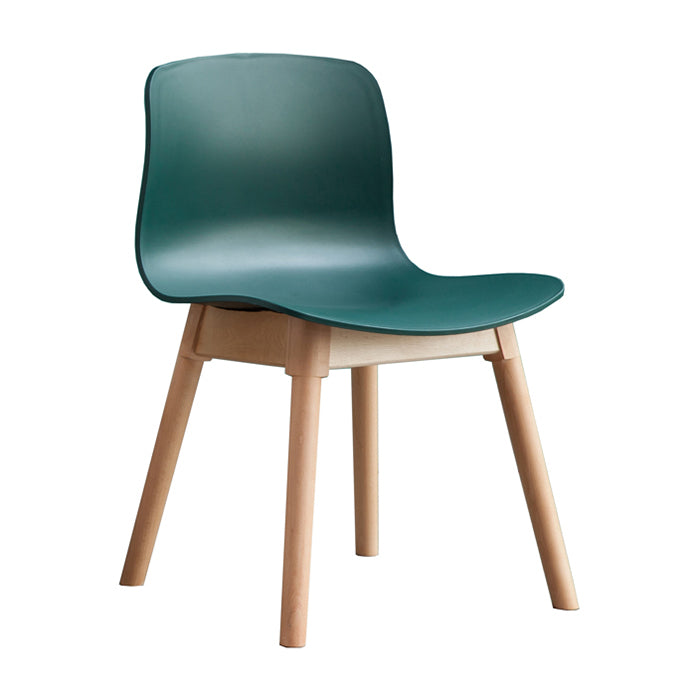 Contemporary Dining Room Wood Parsons Armless Dining Side Chair