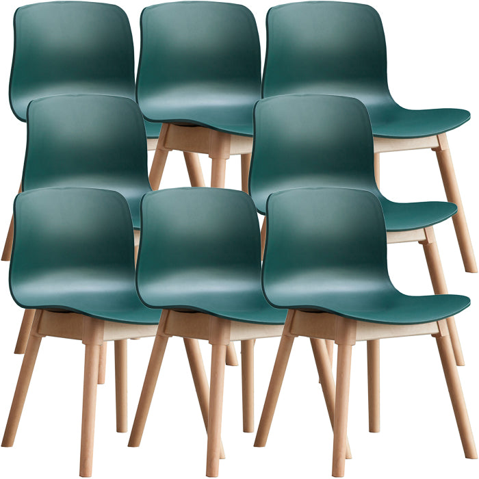 Contemporary Dining Room Wood Parsons Armless Dining Side Chair
