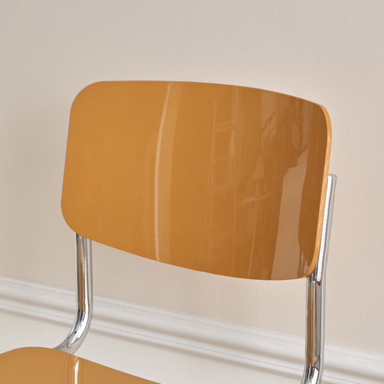 Contemporary Dining Room Silver Leg Open Back Armless Dining Chair