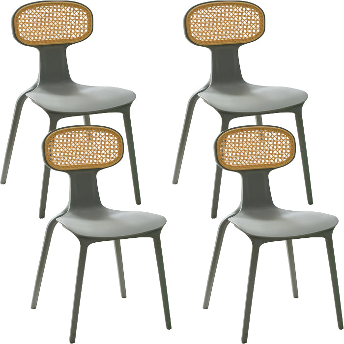 Contemporary Indoor Plastic King Louis Back Dining Side Chair