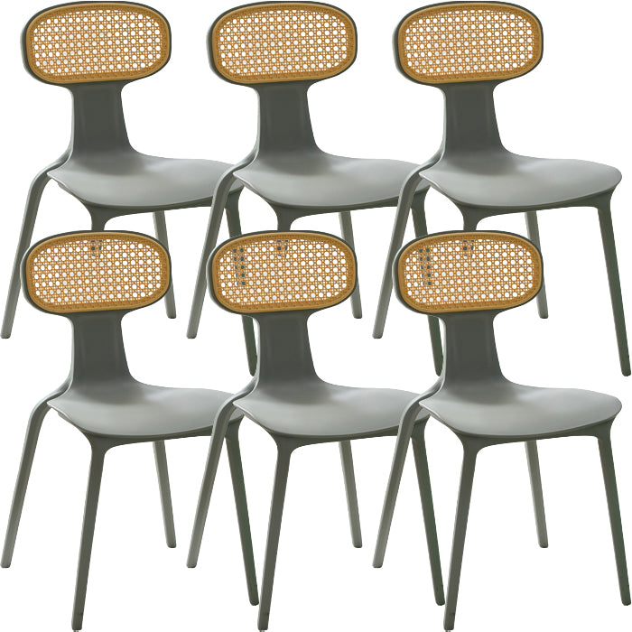 Contemporary Indoor Plastic King Louis Back Dining Side Chair