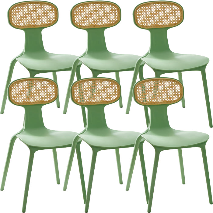 Contemporary Indoor Plastic King Louis Back Dining Side Chair