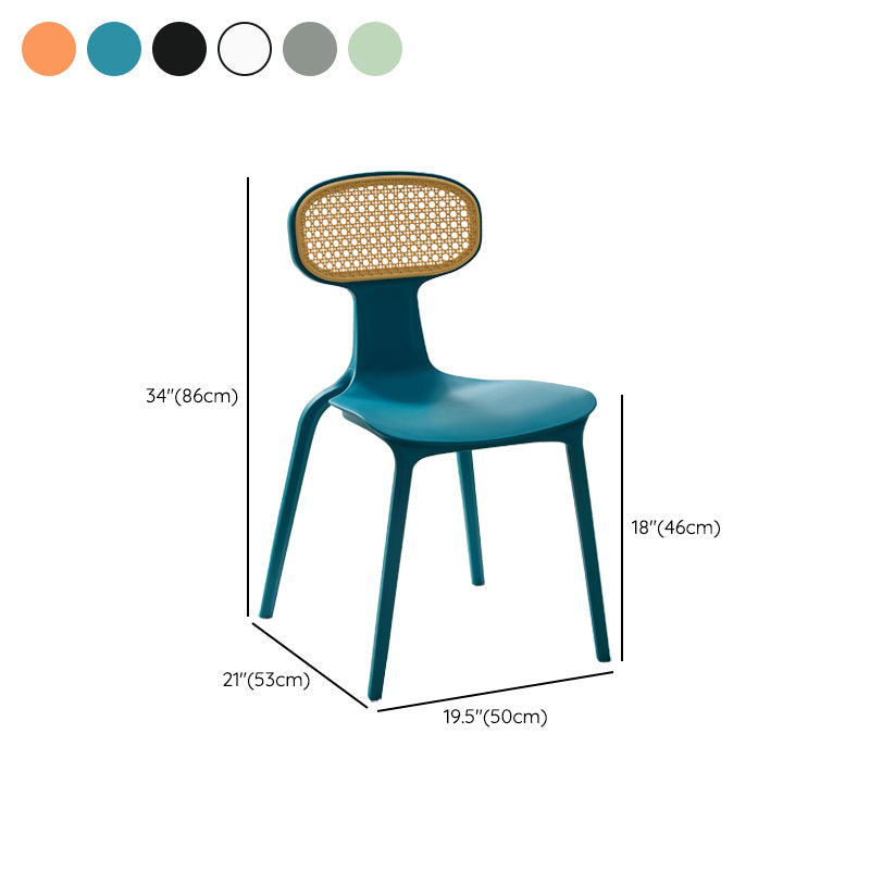 Contemporary Indoor Plastic King Louis Back Dining Side Chair