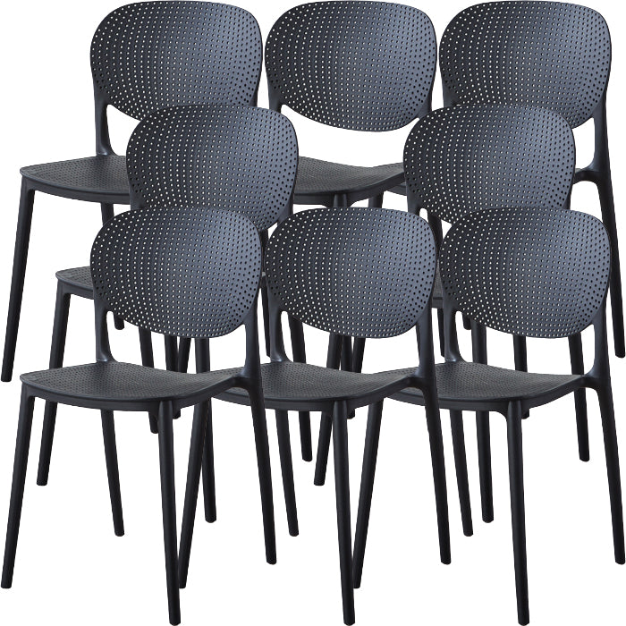 Contemporary Style Open Back Plastic Home Use Dining Side Chair