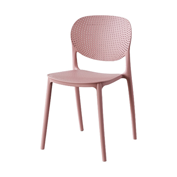 Contemporary Style Open Back Plastic Home Use Dining Side Chair